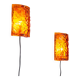 Vitrika Nybro amber coloured wall lamps