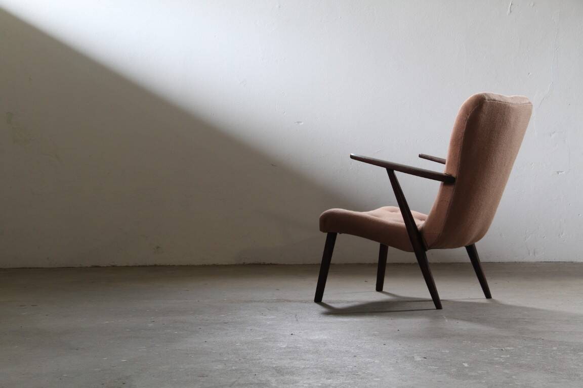 Vintage mid-century lounge chair Danish style of Arctander or Henry Schubell
