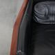 Beautiful set of 2 black cow leather Art Deco design armchairs with high back