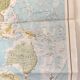 Map planisphere the vintage world 127x81cm 70s