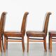 Ensemble de 4 chaises de salle à manger en cuir de mouton