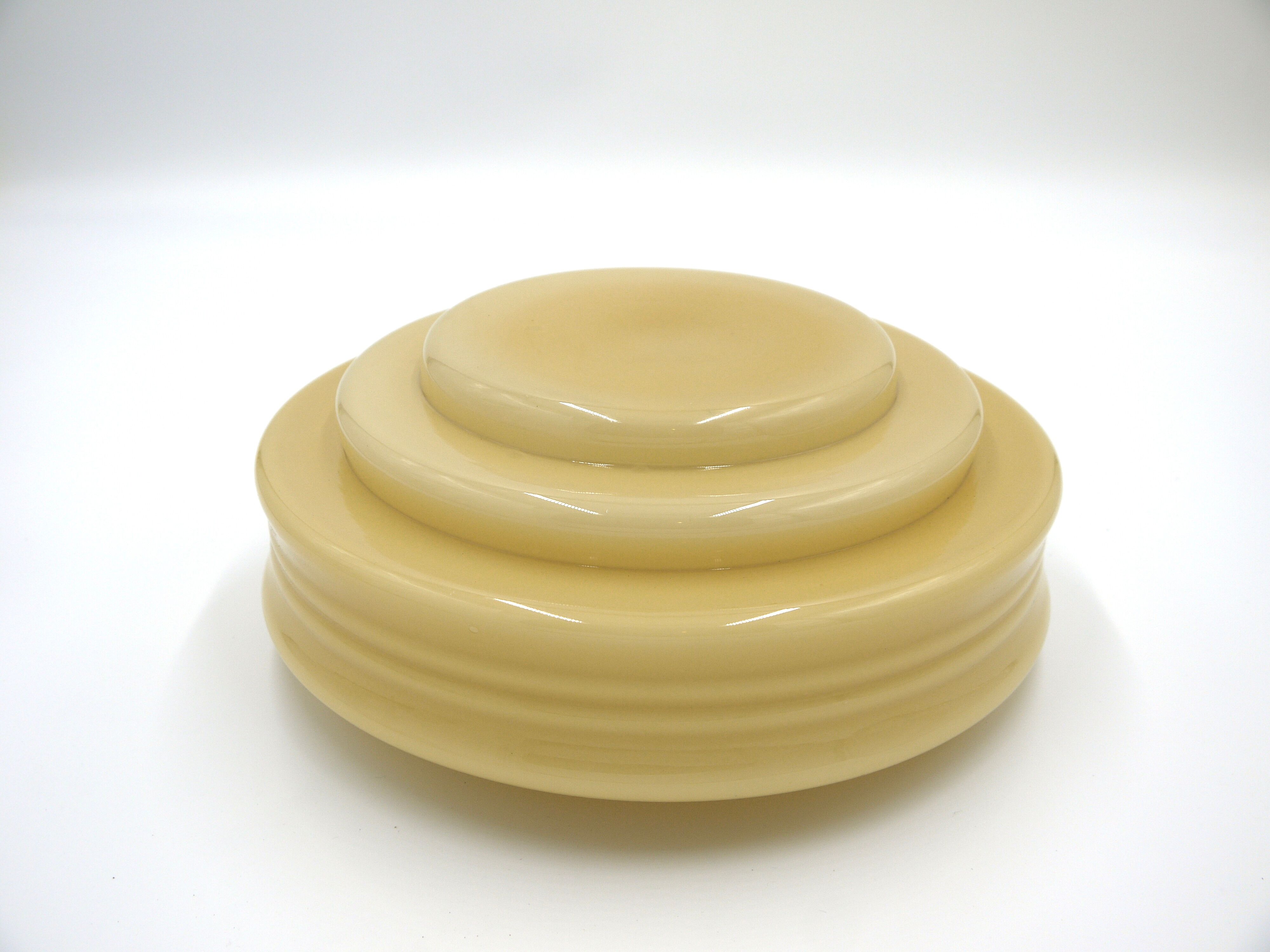 Yellow glass lampshade