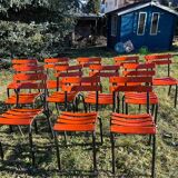 Set of 12 metal chairs