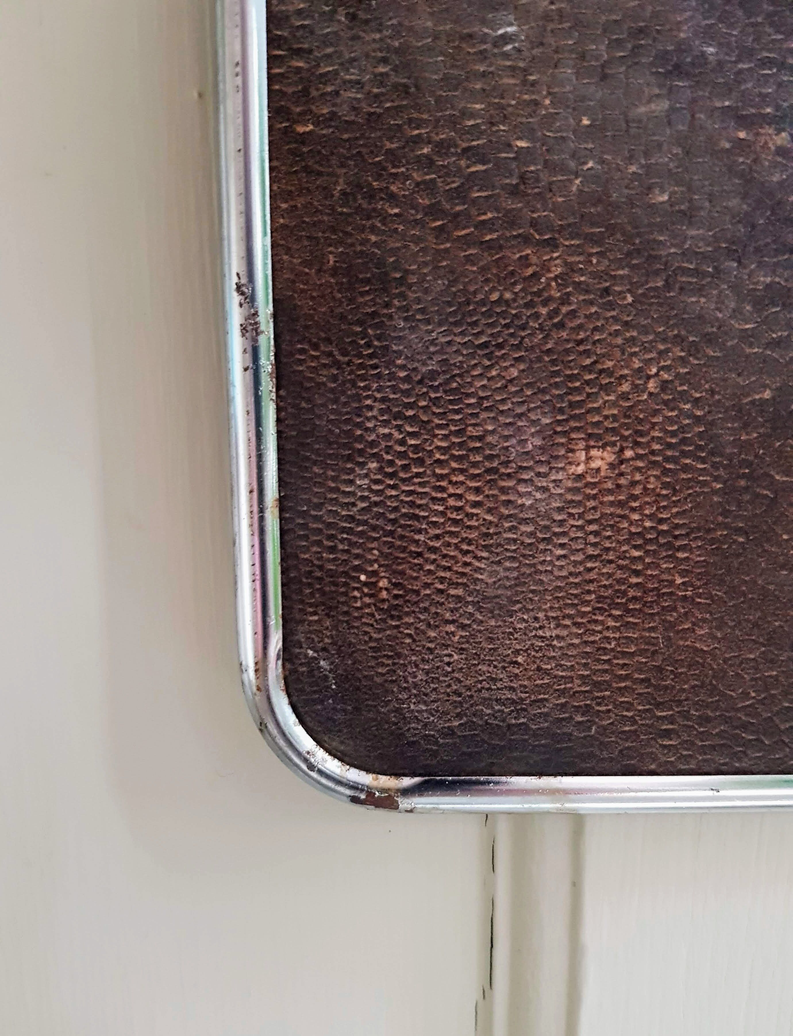 Vintage french barbershop mirror 19x24cm