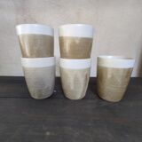 5 ceramic cups