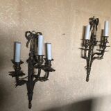 Pair of bronze sconces