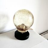 Amber glass table lamp