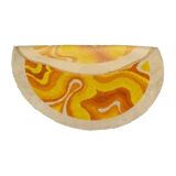 Tapis Desso rond orange et jaune « Amoebe »