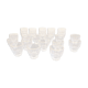 Set of 24 star foot liqueur glasses