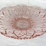 Pink glass compote dish from the 1940s
