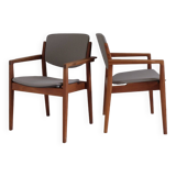 Finn Juhl Paire de fauteuils modèle 196