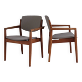 Finn Juhl Paire de fauteuils modèle 196
