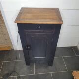 Jam jar in satin black patinated oak