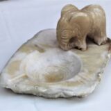 White marble ashtray