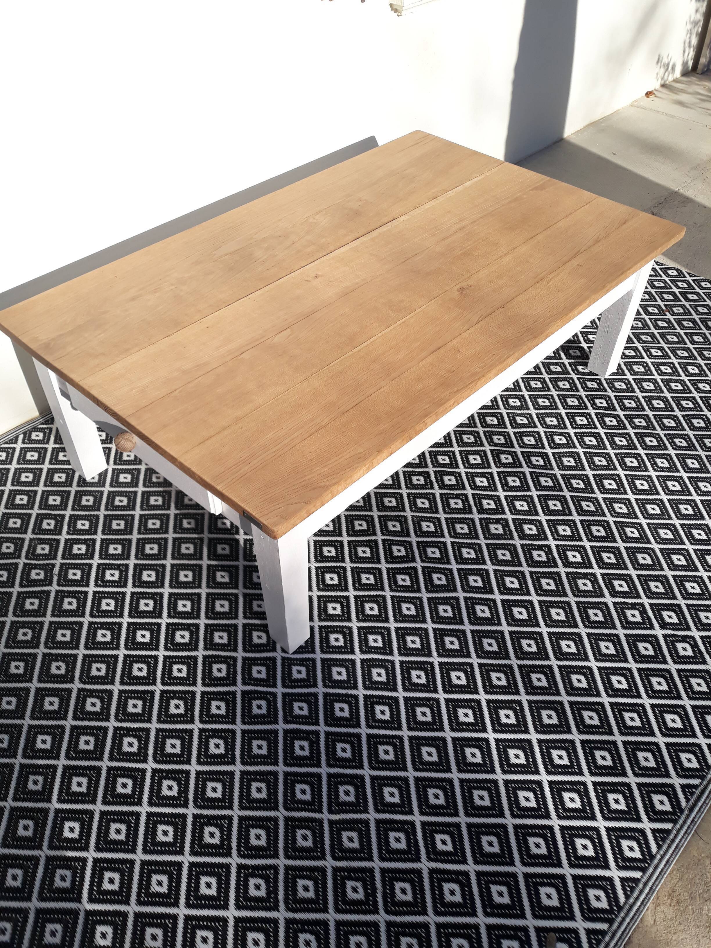 Solid oak farm coffee table