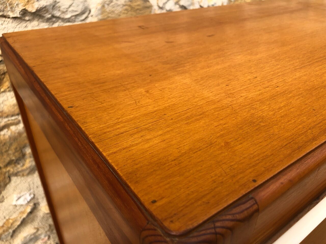 Vintage blond wood chest of drawers, circa 60s