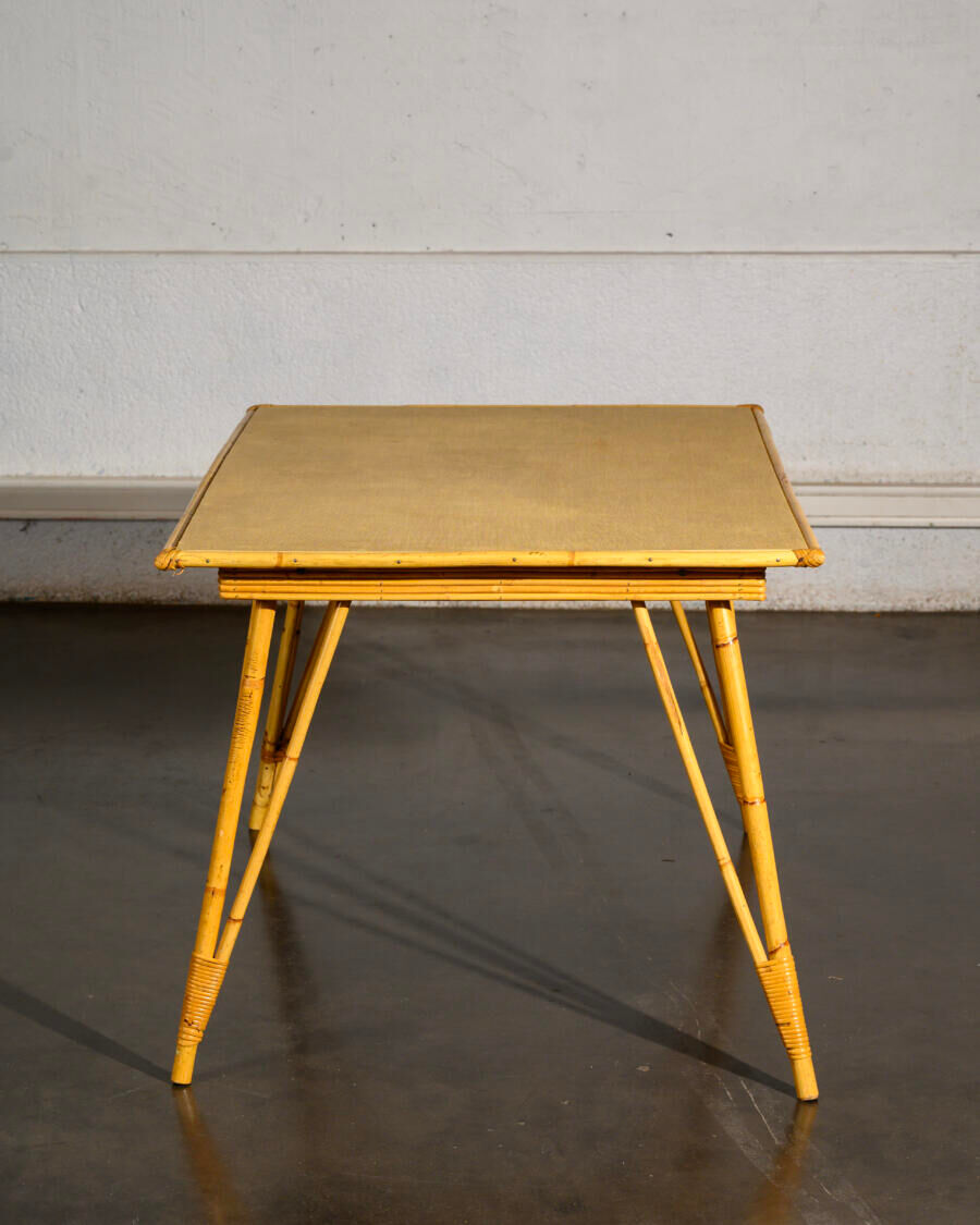 Grande table en bambou pieds Eiffel