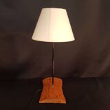 Wood and metal table lamp