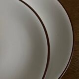 Set of 8 Scandinavian KMK enamelled earthenware dessert plates 1965