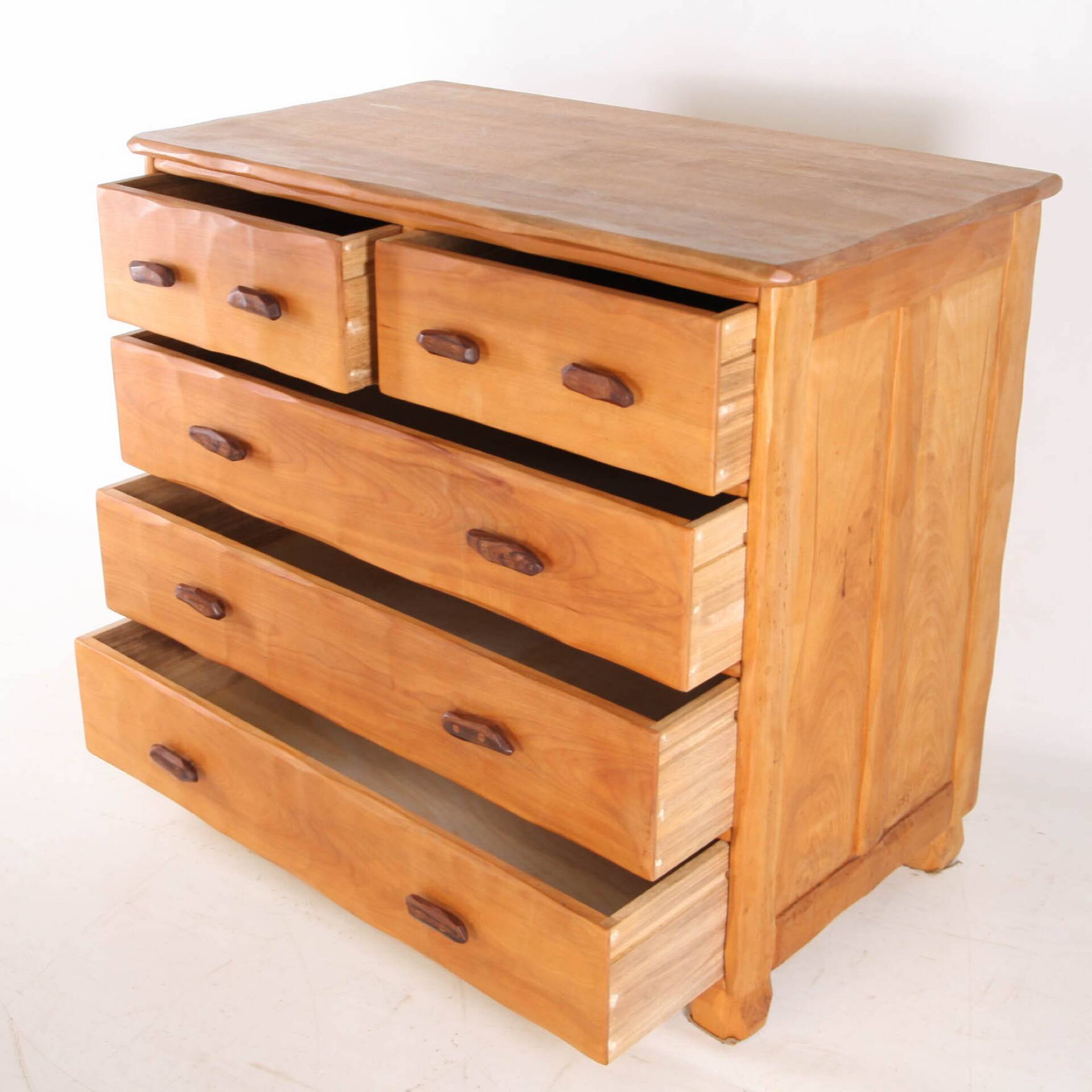 Elm "organic" chest of drawers