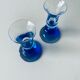 Pair of glass candle holders