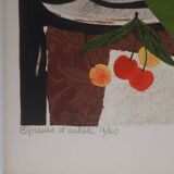 Yves Ganne: Tea Time, original signed lithograph