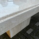Vintage travertine dining table
