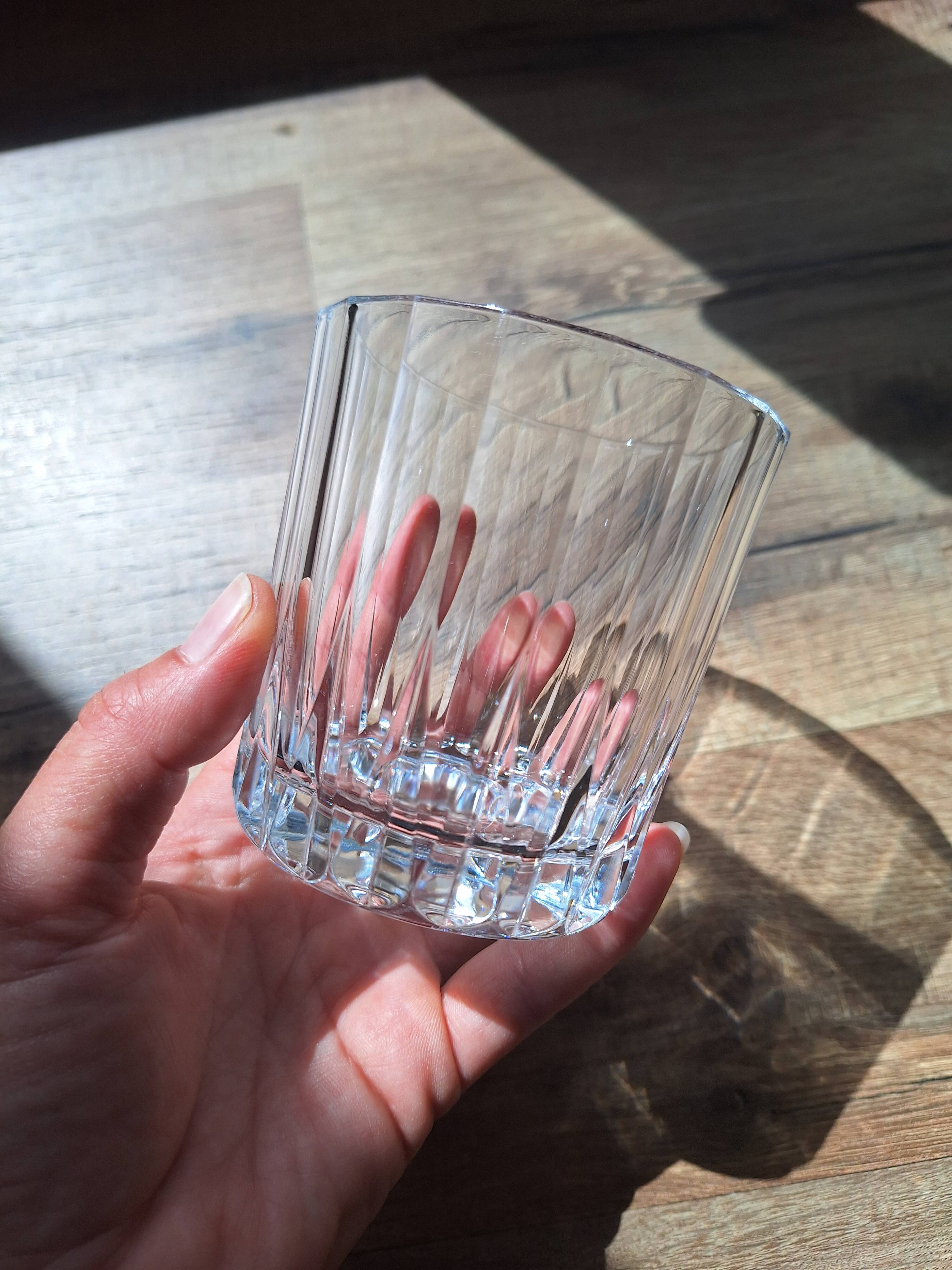Water or whisky glasses in cut glass