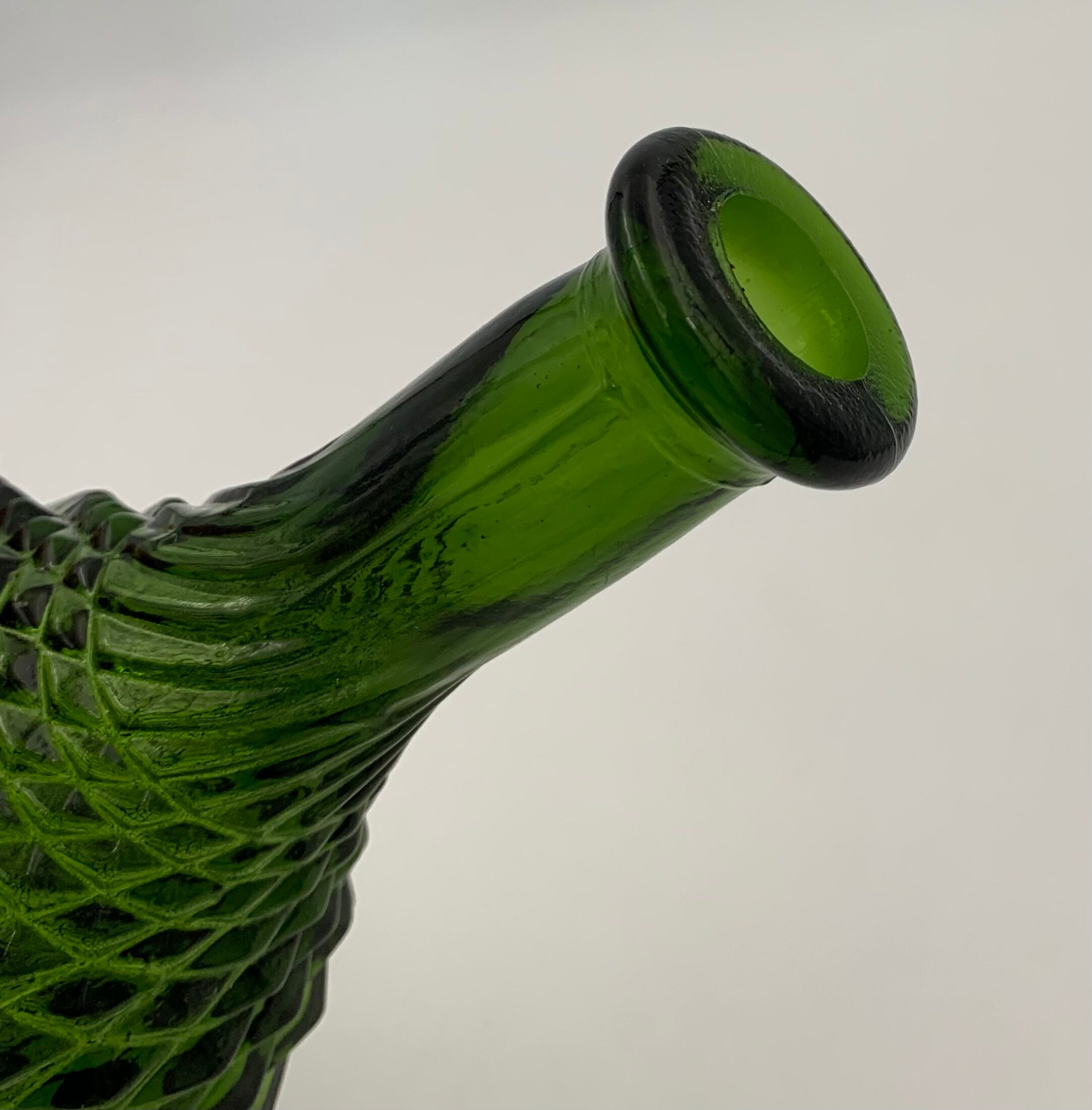 Bouteille vintage en verre empoli, italie - années 1960