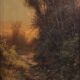 Italian painting signed Marko forest landscape from 19th century