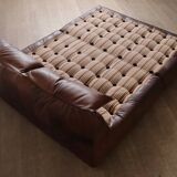 Le Bambole Bed In Buffalo Leather By Mario Bellini For B&B Italia, 1970s