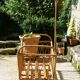 Children's bed in vintage rattan from the 1950s