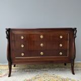 Empire style chest of drawers with gooseneck