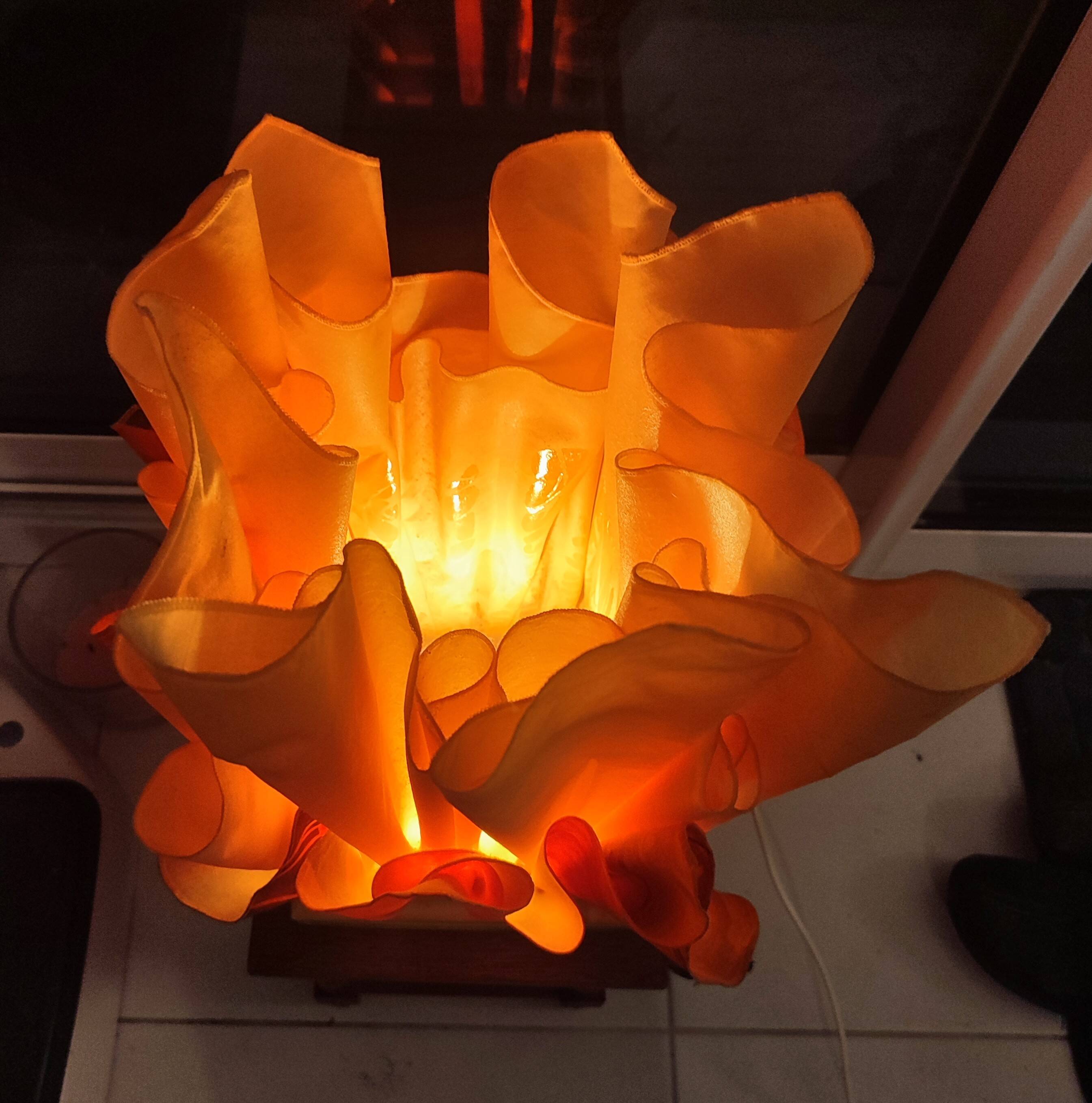Lampe de Table Design Vintage Années 70 "Flamme" Style Jannalights/Jacob