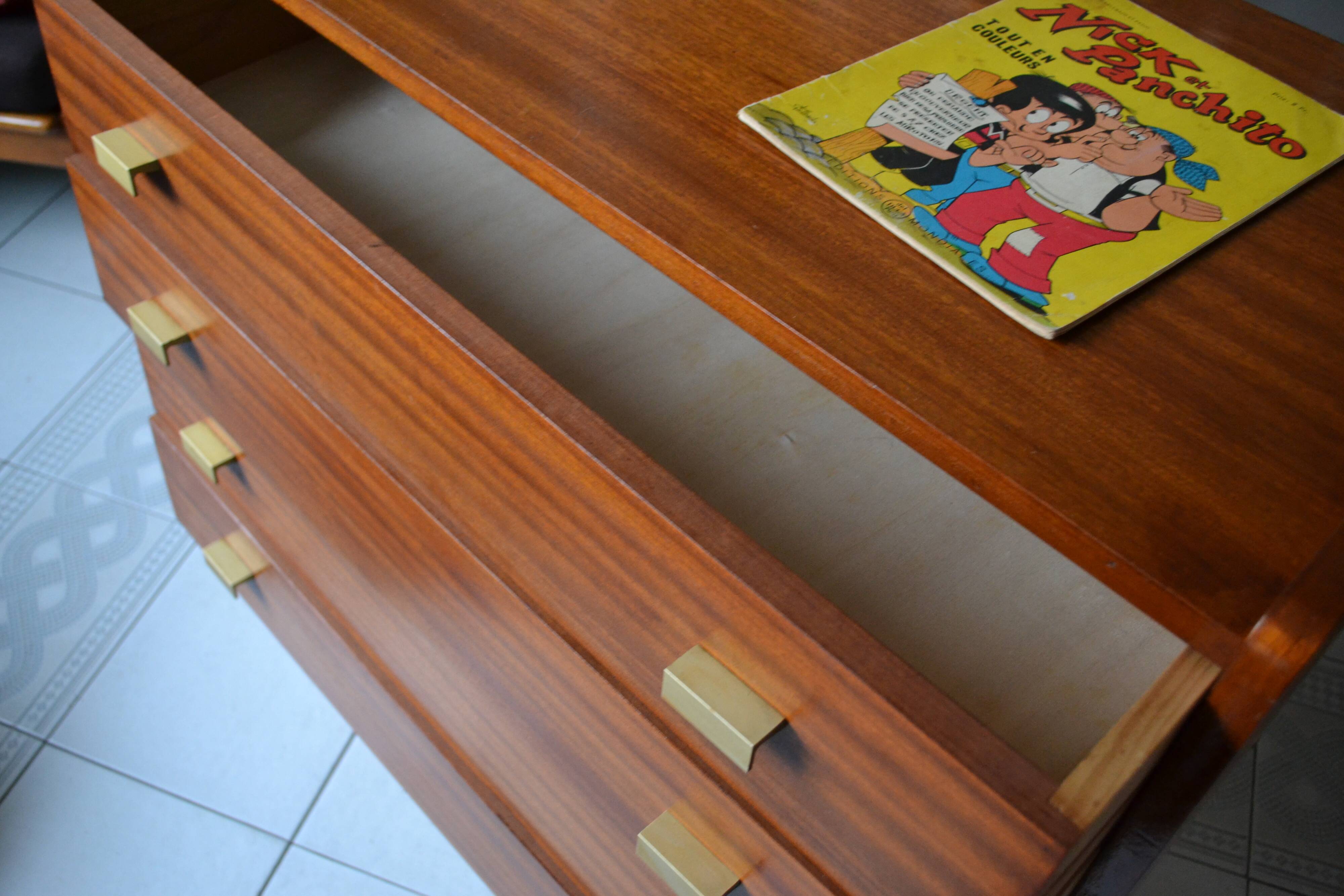 Commode années 60 façade inclinée