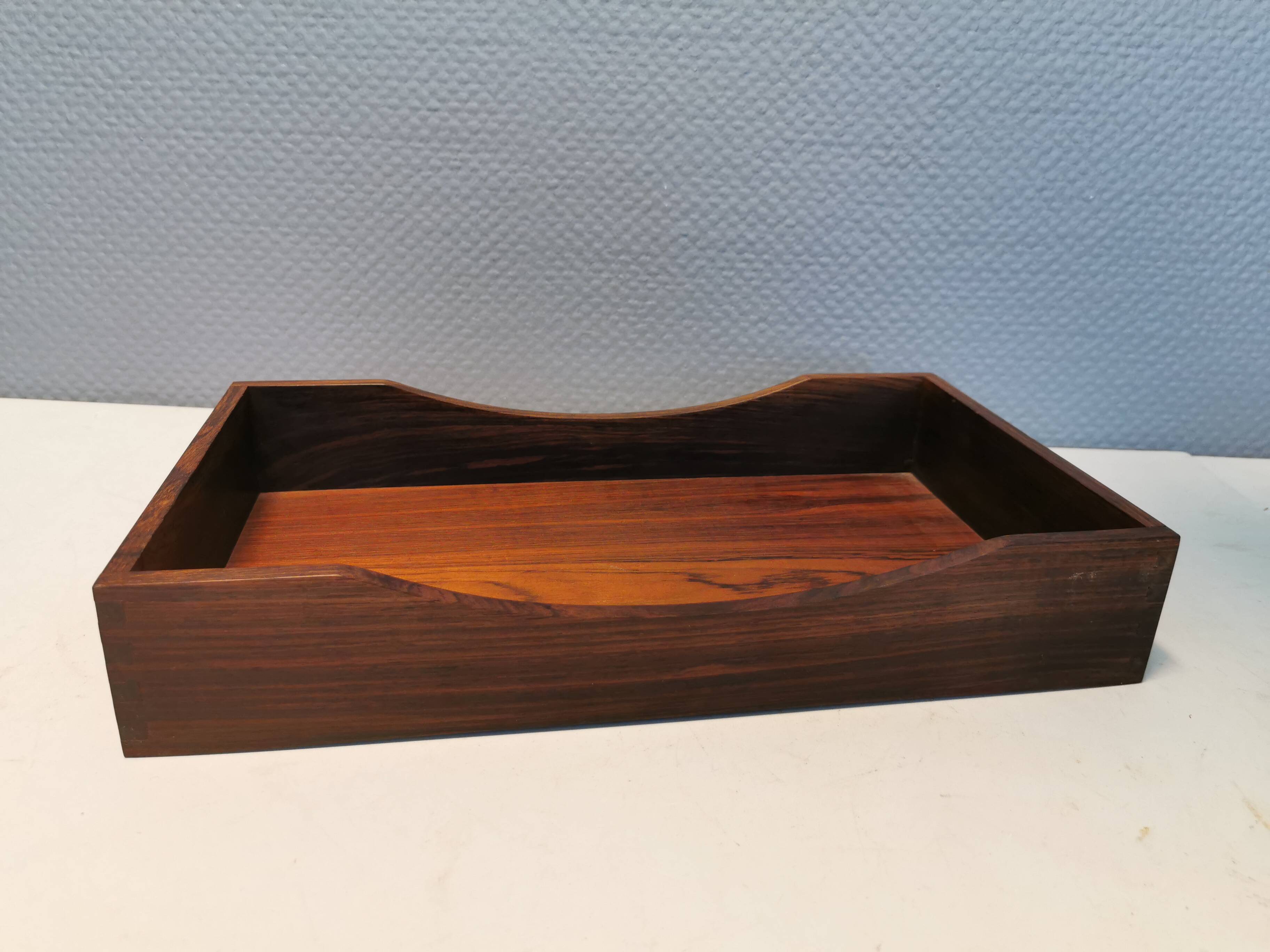 Letter or serving tray in solid rosewood, Danish design 1960s.