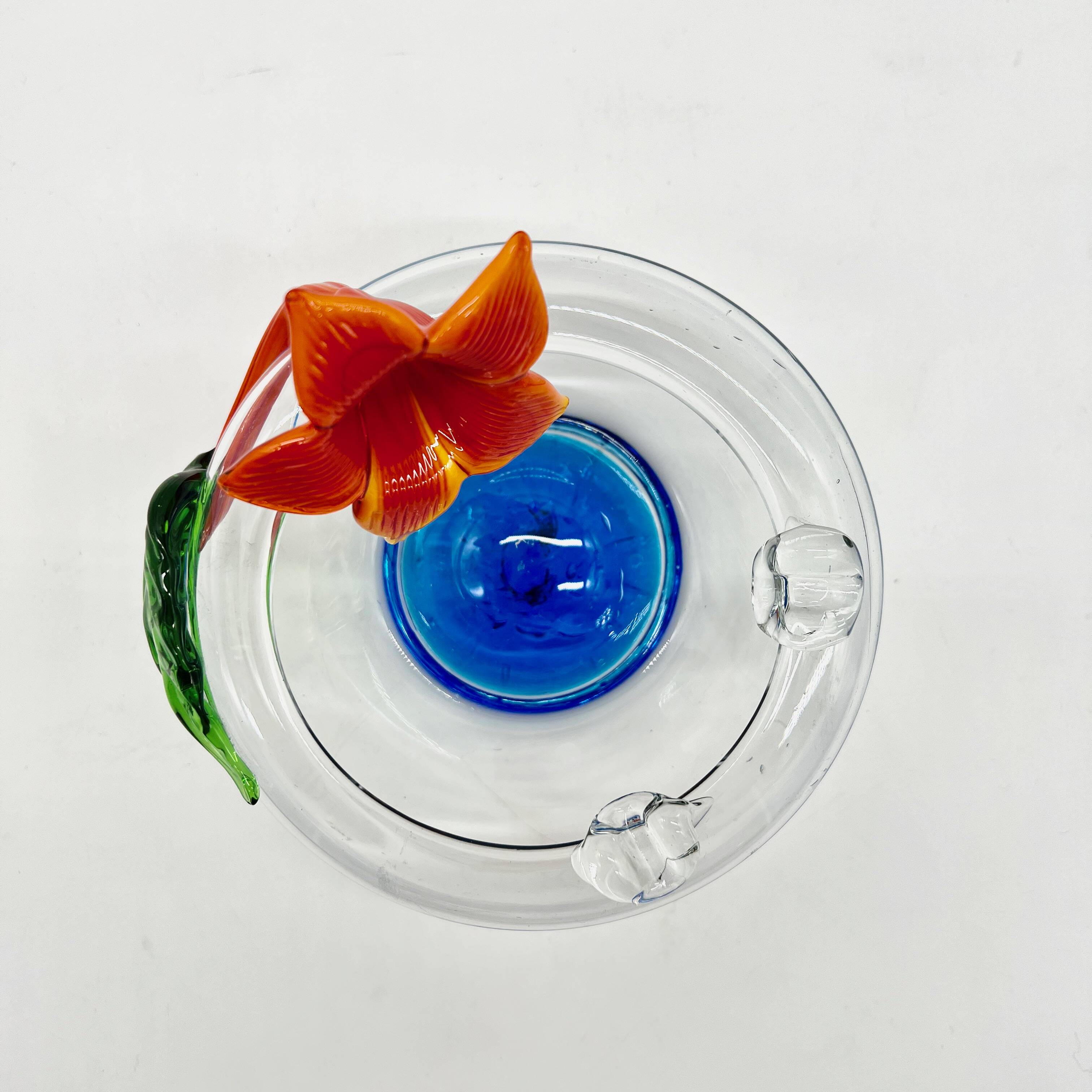 Cendrier fleur, murano, 1970