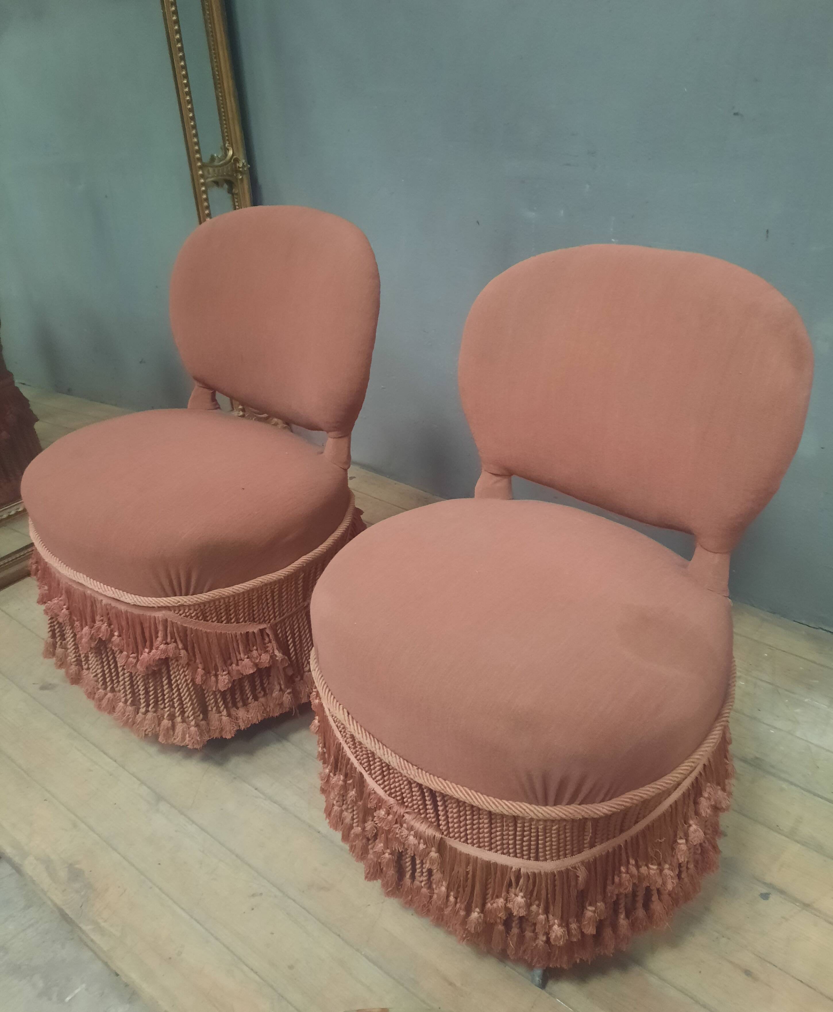 Paire de chaises "crapaud:" Napoléon III