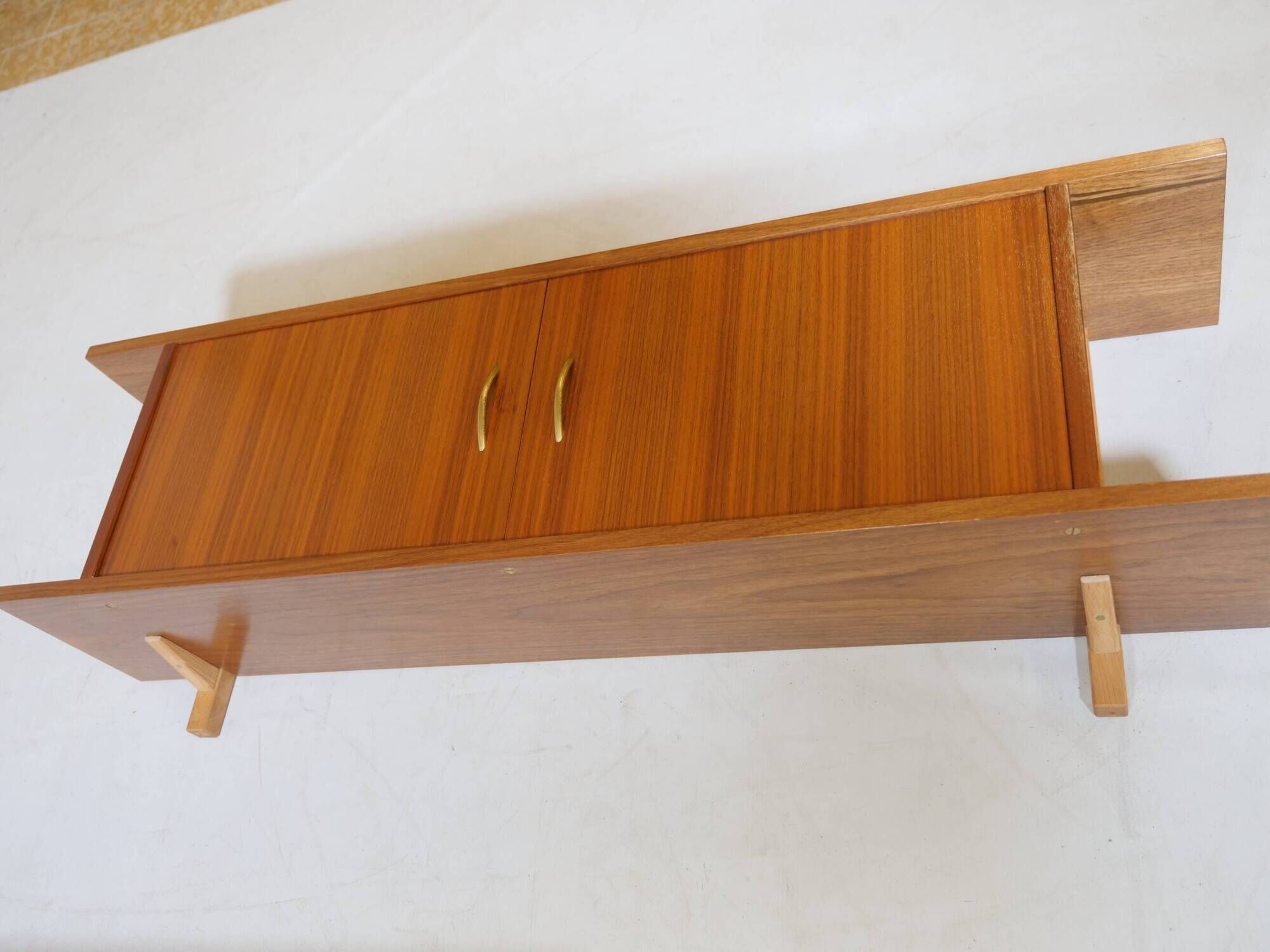 1960s Vintage Wall Shelves Walnut