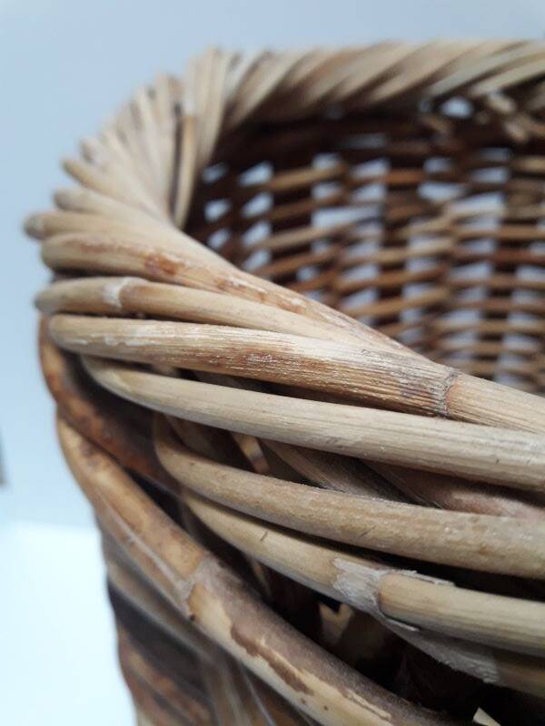 High basket 55cm round rattan old