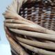 High basket 55cm round rattan old