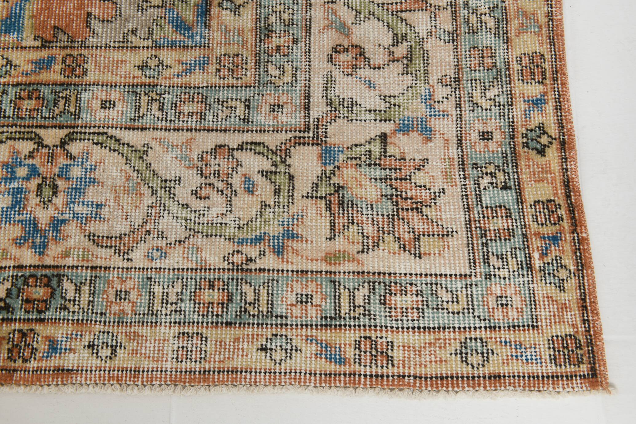 Tapis vintage turc rouge Brunt 7x10, 221x323 cm