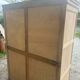 Large antique wardrobe in raw wood