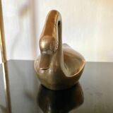 Vintage brass swan
