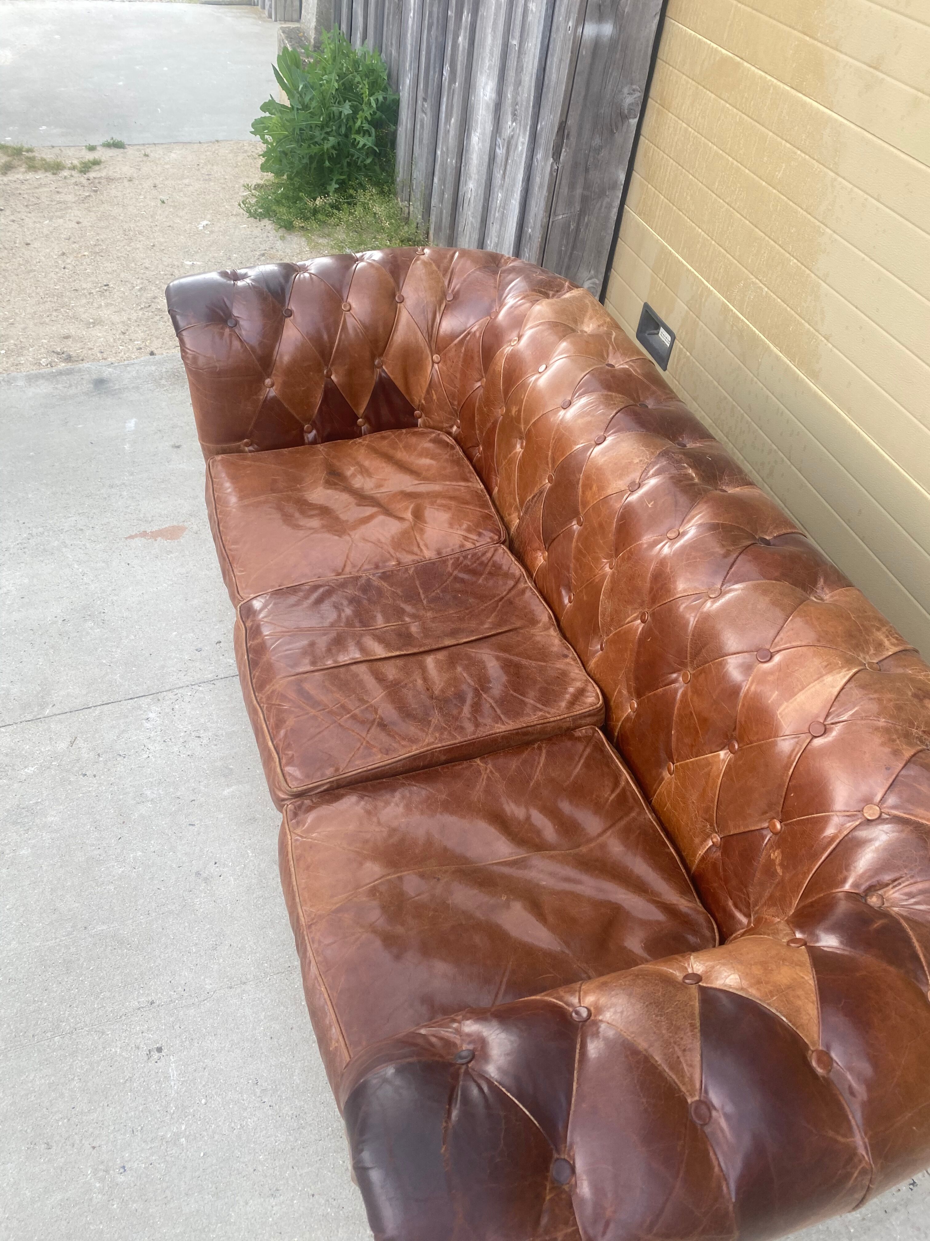 Sofa Chesterfield Brown