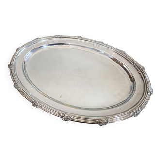Grand plat ovale en argent