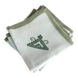 8 vintage hand-embroidered napkins - 38x38 cm - Cotton
