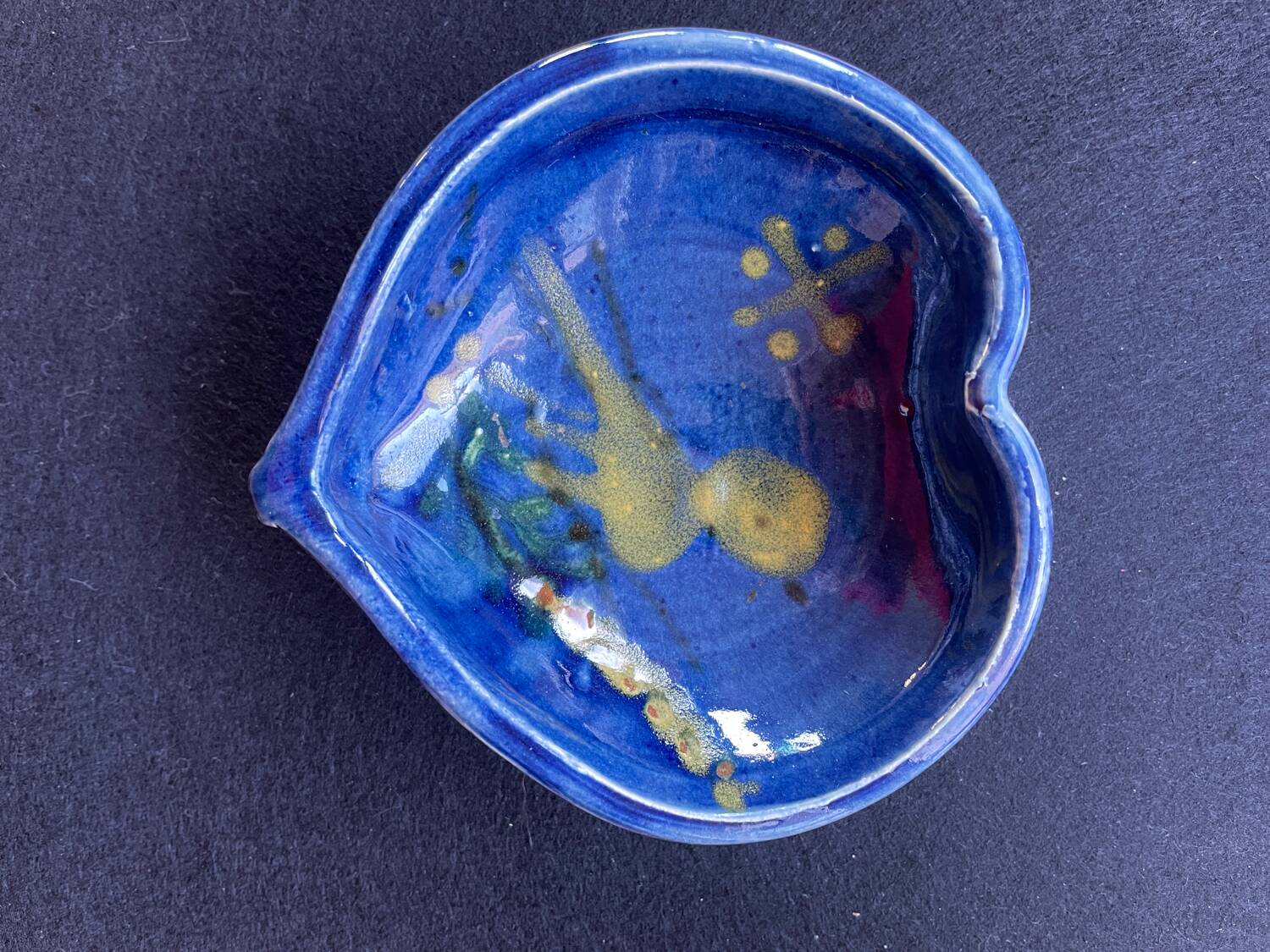 Heart ashtray Annecy pottery Saint-Jorioz