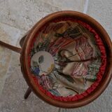 Vintage ball sewing basket
