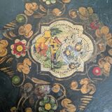 Set of a painted table with its 5 chairs